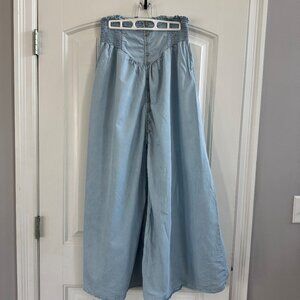 Promesa Maxi Denim Skirt with Button Front